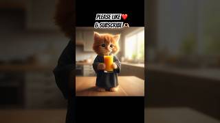 Poor kitty making mango juice😿 cat catlover music funny catshorts aicat viralshort cutecat [upl. by Caresa]