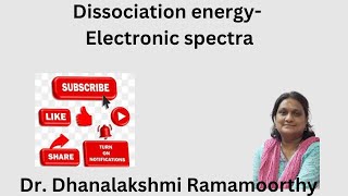 Dissociation energy Electronic spectroscopy of molecules [upl. by Suirrad804]