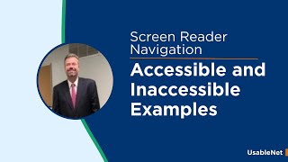 Navigating the Web as a Blind Person Accessible vs Inaccessible Websites [upl. by Niggem]