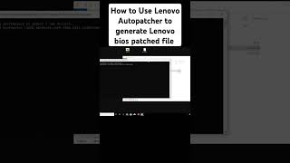 HOW TO USE LENOVO BIOS AUTOPATCHER TO CREATEGENERATE BIOS PACHED FILE FOR LENOVO ADMIN PASSWORD [upl. by Eilsew]