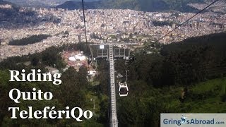 Riding Quito TelefériQo Up Ecuadors Pichincha Volcano [upl. by Atteuqahs]