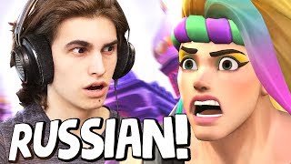 Playing Overwatch in RUSSIAN [upl. by Nosro]