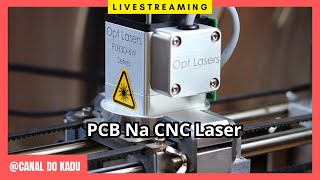 live Fazendo uma PCB na CNC Laser  EasyEDA  FlatCam [upl. by Bay]