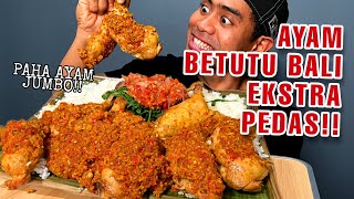 MASAK amp MUKBANG 7 PAHA AYAM JUMBO BETUTU BALI EKSTRA PEDAS [upl. by Llennod667]