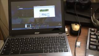 Windows 10 Multitasking Trackpad Gestures on Acer C720 Chromebook [upl. by Getter]