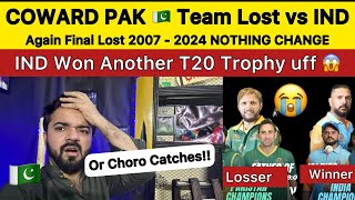 Coward PAK 🇵🇰 Lost Trophy vs IND 😭 Another defeat against India  Pakistan Reaction on IND vs PAK [upl. by Gervase]