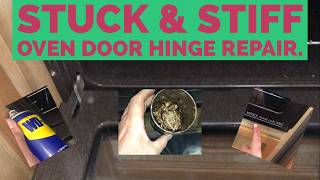 Stuck amp Stiff Oven Door Hinge Repair  Fix [upl. by Eiderf]