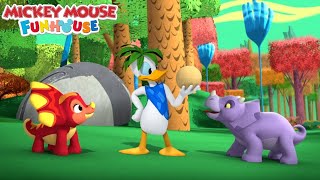 Mickey Mouse Funhouse S03E09 Dino Disco  Disney Junior  Review [upl. by Erdrich]