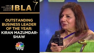 Biocons Kiran MazumdarShaw Wins Outstanding Business Leader of the Year  IBLA 2023  CNBC TV18 [upl. by Rani128]