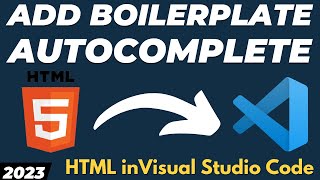 HTML Boilerplate VS Code  Setup Html autocomplete template in Visual Studio Code tutorial [upl. by Edrei822]