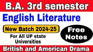 New Batch 202425  ba 3rd semester english  english ba 3rd semester  english literature  ba [upl. by Elana]