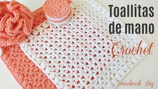 CÓMO TEJER TOALLITAS DE MANO A CROCHET [upl. by Portugal]