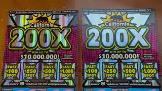 CA Lottery Scratchers 200X BacktoBack Winners MULTIPLIER [upl. by Braunstein]