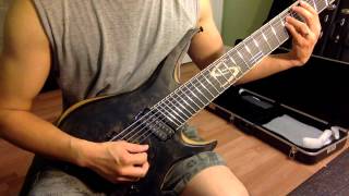 Skervesen Astilla 8string multiscale metal jam 5150 III [upl. by Bensky]