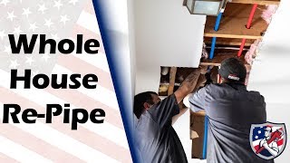 How to Do a Whole House RePipe Using PEX The Original Plumber  Open 7 Days A Week [upl. by Izawa]