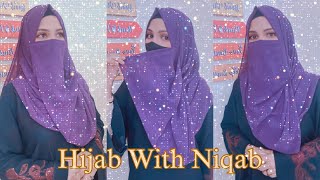 Hijab With Niqab Tutorial 🧕Most Requested Eating Friendly Hijab amp Niqab ❤️ Hijab Style [upl. by Arted534]