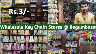 Wholesale Key Chain Stores in Hyderabad Begumbazarఅతితక్కువ ధరలో Key Chains 65 margin business [upl. by Tica]