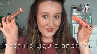 TESTING SUPERDEWY LIQUID BRONZER  New Affordable Bronzer From Revolution  Summer Glowy Skin [upl. by Georglana]