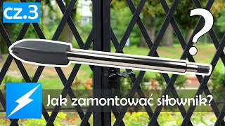 Jak zamontować siłownik do bramy skrzydłowej otwieranej na zewnątrz  Elektrobimpl [upl. by Areemas]