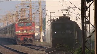 RED WAP4 Crosses GREEN WAG9  Chengalpattu  Kacheguda Express [upl. by Byran]