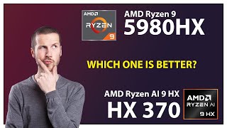 AMD Ryzen 9 5980HX vs AMD Ryzen AI 9 HX 370 Technical Comparison [upl. by Aisila]