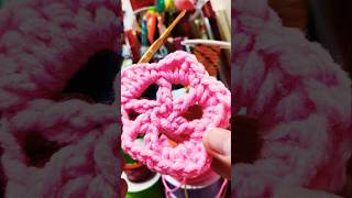 How to crochet a flower 🌹petal crochet crochetvibes tutorial tricot knitting handmade how [upl. by Bilbe]