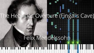 🎹 The Hebrides Overture Fingals Cave Felix Mendelssohn Synthesia Piano Tutorial [upl. by Giorgio]