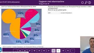 Examentraining Rekenen 3F 1718 Deel 8 vraag 42 tm 45 [upl. by Nylissej]