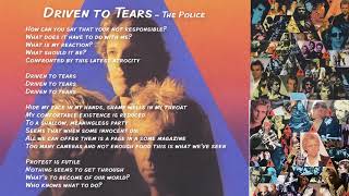 Driven to Tears  The Police Lyrics [upl. by Nade11]