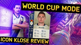 Icon Miroslav Klose REVIEW  Was bringt der WMRekordtorschütze im World Cup Addon von FIFA 18 [upl. by Grodin]