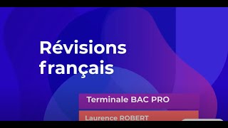 Révisions français terminale BAC PRO [upl. by Arly]