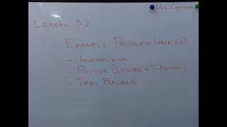 Lesson 32 Example Problem  Journalizing Posting ledger and taccount ampTrial balance Tagalog [upl. by Nikoletta]