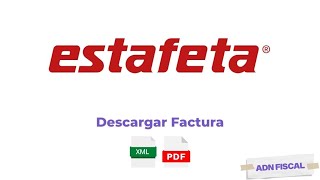 Estafeta Facturación  Como facturar tus tickets de Estafeta [upl. by Gona]