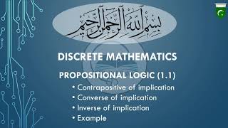 Proposition logic 11 Converse Contrapositive amp Inverse in discrete mathematic  اردو  हिंदी [upl. by Jariv329]