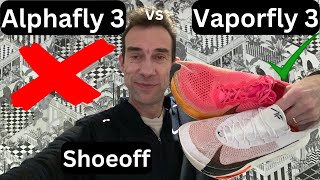 Nike Alphafly 3 vs Vaporfly 3 Shoeoff  Which is fastest for me [upl. by Nibot396]