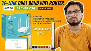 TPLink AC750 Dual Band WiFi Router  Unboxing  Change WiFi Name amp Password  Full Setup Video [upl. by Nitin]