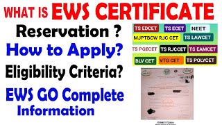 What iis the use of EWS Certificate  How to Apply ews  ews Reservation [upl. by Shaff]