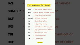 Important Fullform😱😯😱😯 General knowledge questions answers fullform ias ssc mts railway upsc [upl. by Rehpatsirhc]