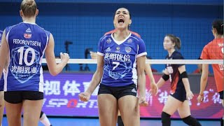 Tainara santos  Shandong vs Shanghai  China volleyball League 2024 [upl. by Merwin]