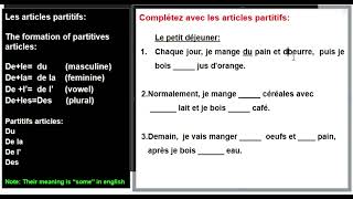 les articles partitifs 1 [upl. by Mccreary]