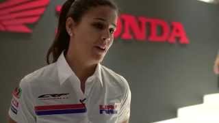 EICMA14 Team HRC interview Laia Sanz [upl. by Ridinger]