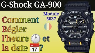 Réglage Montre GShock GA900  Comment Régler Changer lheure  Module 5637 Français [upl. by Nathaniel572]