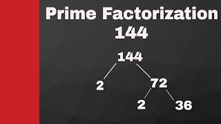 Prime Factorization of 144 and 90 [upl. by Ahsienel297]