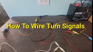 How to wire a turn signal flasher relay directional blinker for a car truck atv motorcycle ect [upl. by Nehgam387]