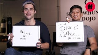 Shadowhunters Cast  Harry Shum Jr amp Matthew Daddario Play The Newlywed Game  Freeform [upl. by Ipoillak]