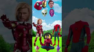 Spider man Vs Iron man with dame tu cosita song amp captain tenge alian thor set right head viral [upl. by Elyag]