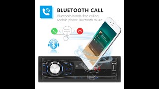 Single DIN Car Stereo Bluetooth Hands Free Calling Music TF Card USB AUX Input FM Radio [upl. by Nannie829]