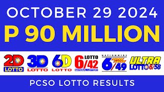 Lotto Result Today 9pm October 29 2024 PCSO [upl. by Sidman818]