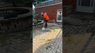 How to remove weeds from patio pressurewashing weeding [upl. by Schreib]