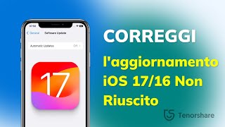 Correggere laggiornamento iOS 1716 Non Riuscito [upl. by Attelra]